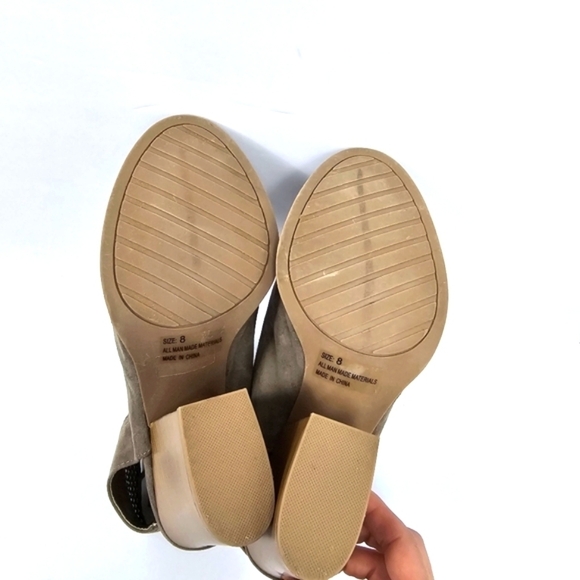 ALTAR'D STATE Lace Up Peep Toe Block Heel Taupe Womens Size 8 - Picture 12 of 13